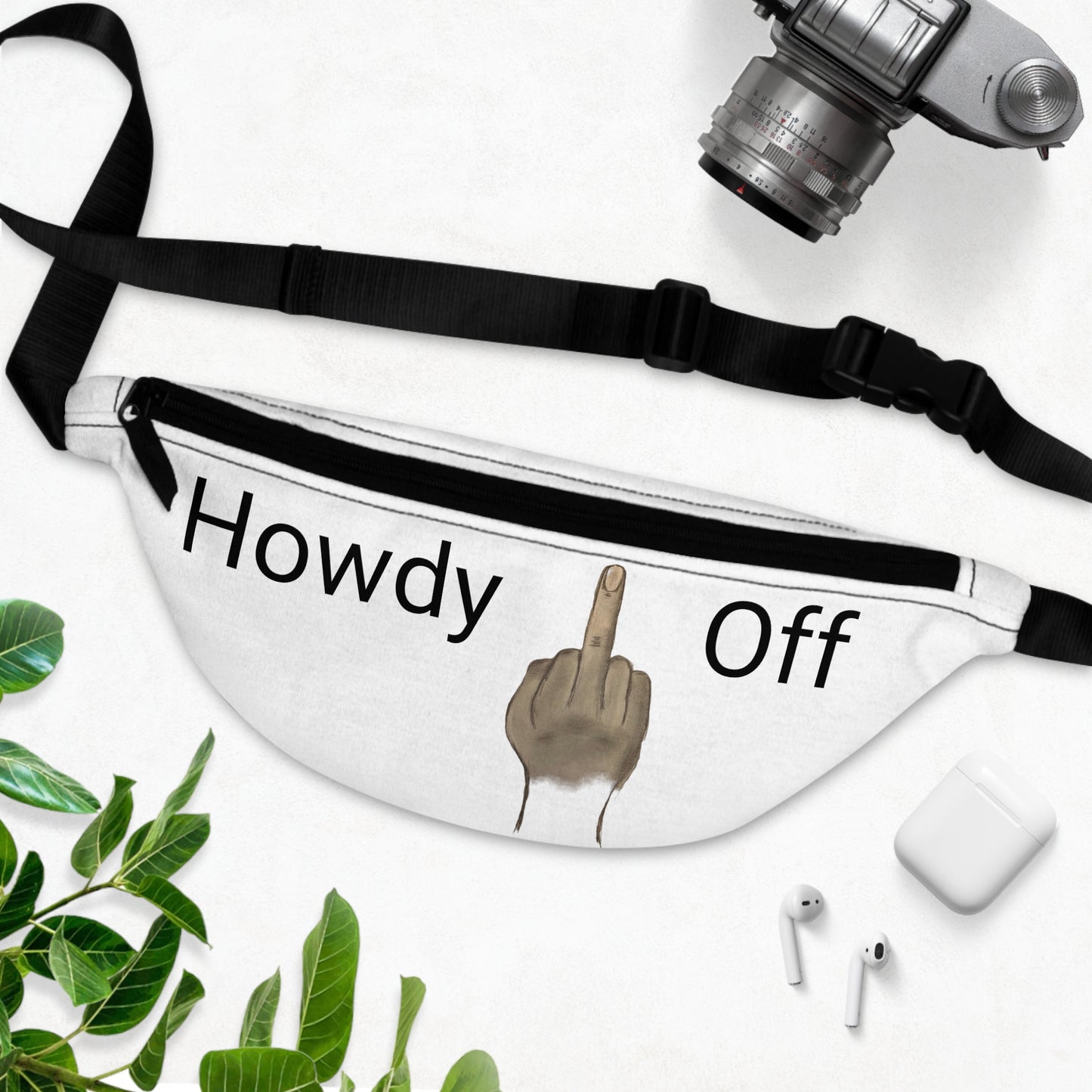 Middle finger Fanny Pack - Howdy Fuck Off