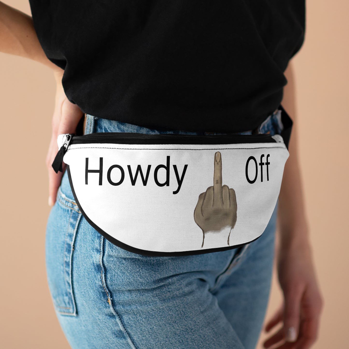 Middle finger Fanny Pack - Howdy Fuck Off