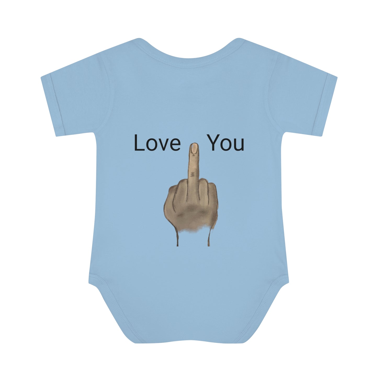 Your Turn - Middle Finger - Infant Baby Rib Bodysuit - baby shower gage gift giving middle finger