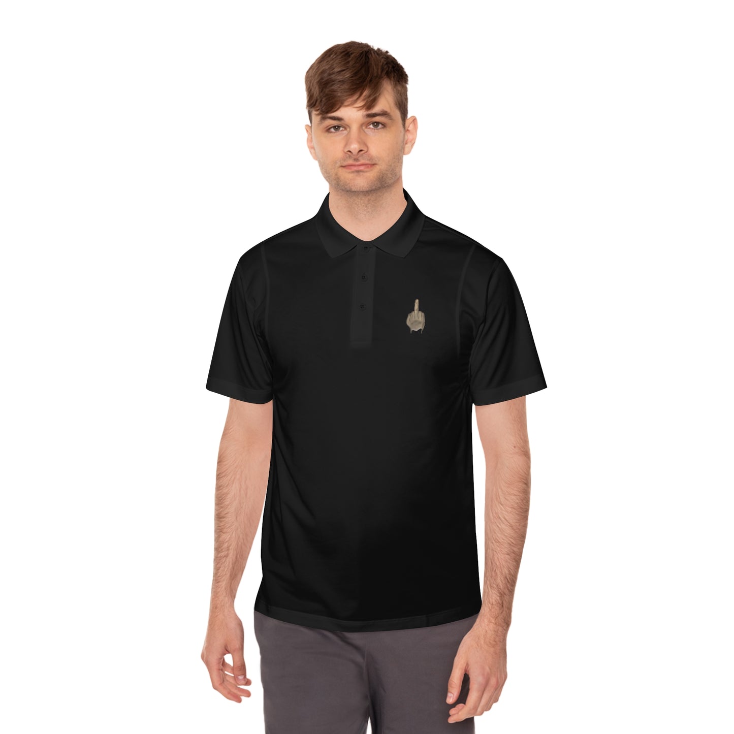 Middle Finger Golf Polo Men's Sport Polo Shirt