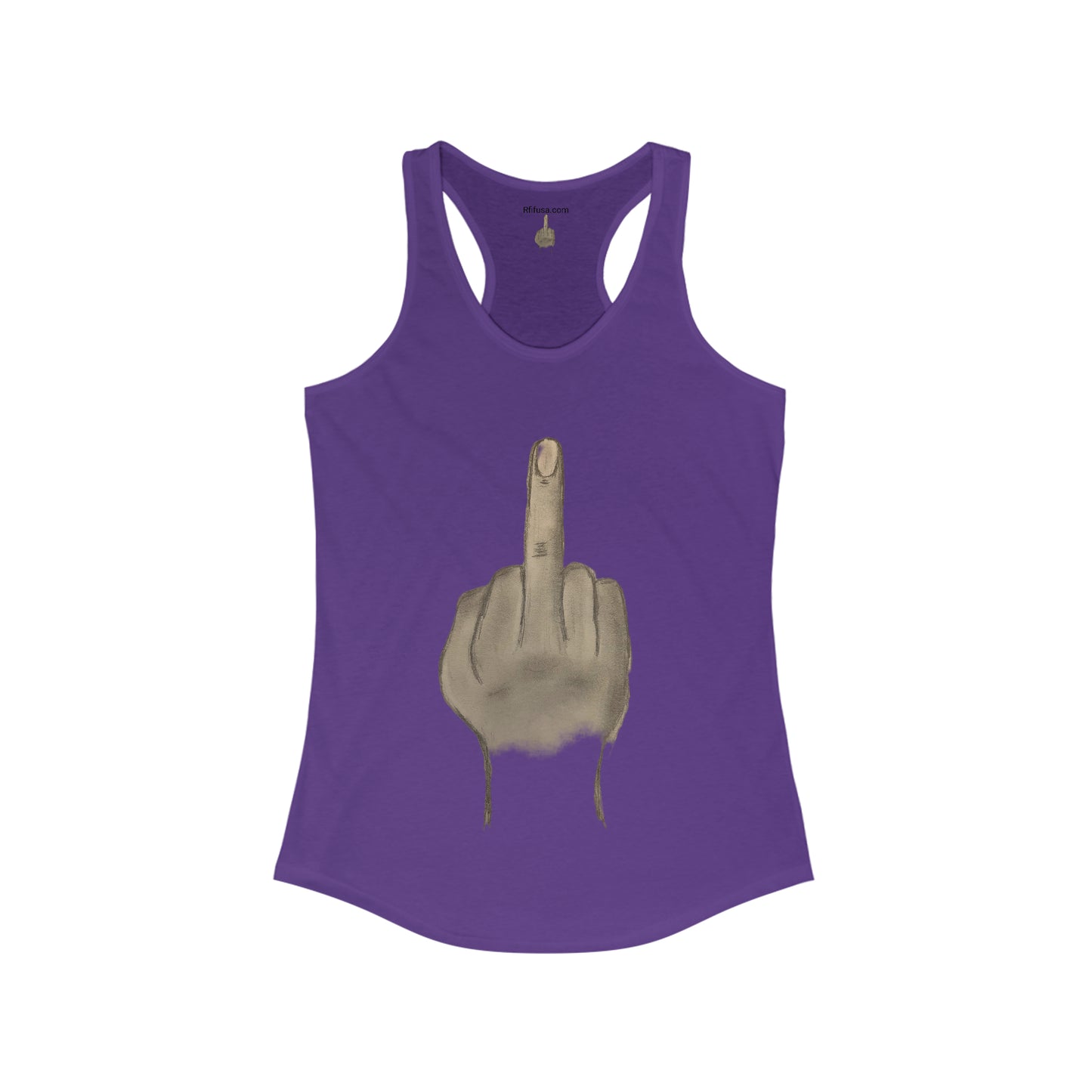 Middle Finger Gym T-shirt Women's Ideal Racerback Tank