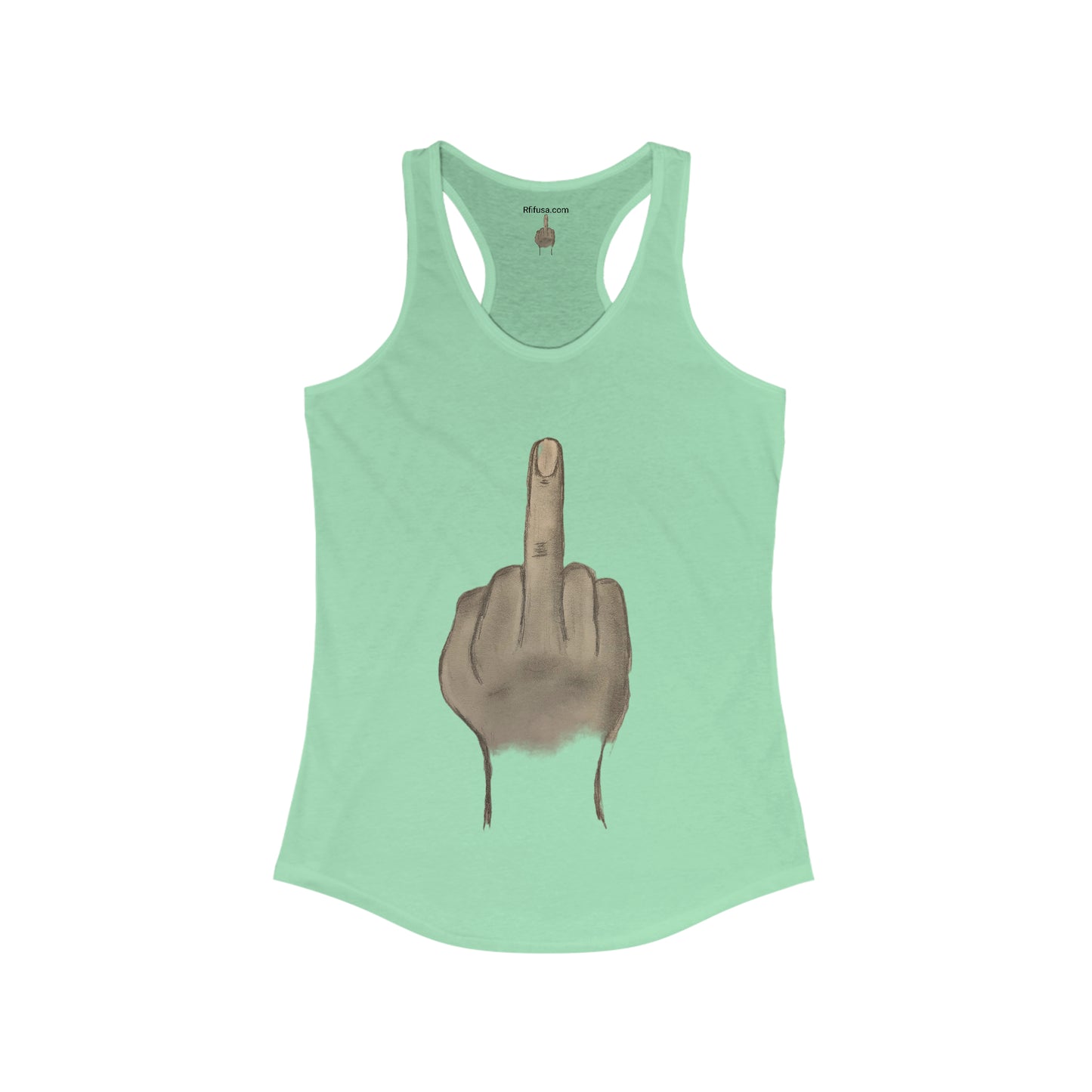 Middle Finger Gym T-shirt Women's Ideal Racerback Tank