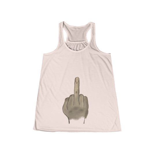 Women's Middle Finger Attitude Flowy Racerback Tank