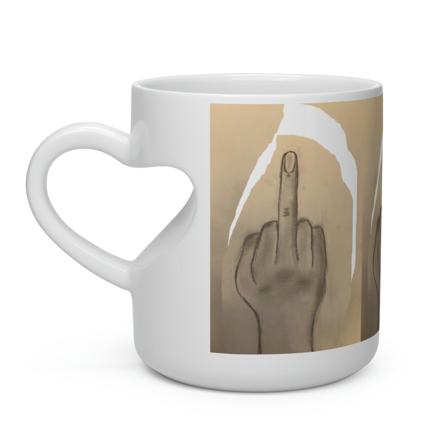 I love you but Fuck Off Heart Shape Mug